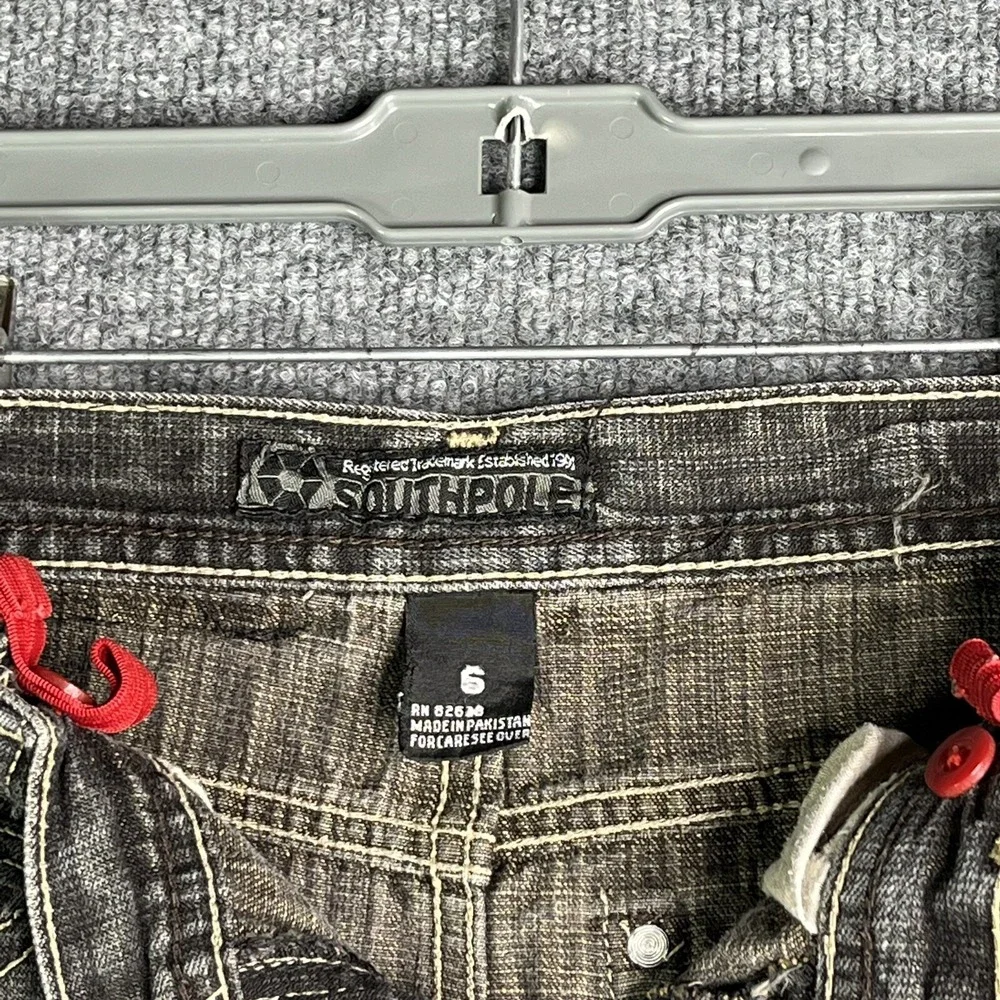 Vintage Y2K Southpole Jeans Boys 6 Black Wash Grunge Hip Hop Skate‎